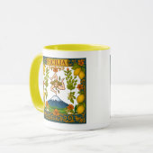 Sicilia Mt.Etna Trinacria Design Mug Mok (Voorkant links)
