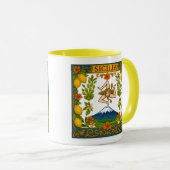 Sicilia Mt.Etna Trinacria Design Mug Mok (Voorkant rechts)