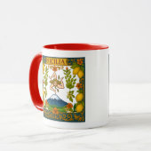 Sicilia Mt.Etna Trinacria Design Mug Mok (Voorkant links)