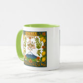 Sicilia Mt.Etna Trinacria Design Mug Mok (Voorkant links)