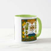 Sicilia Mt.Etna Trinacria Design Mug Mok (Voorkant rechts)