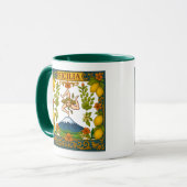 Sicilia Mt.Etna Trinacria Design Mug Mok (Voorkant links)