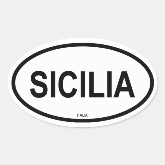 SICILIA OVALE STICKER (Voorkant)
