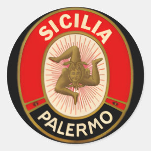 Sicilia Palermo Stijl Sicilië Ronde Sticker