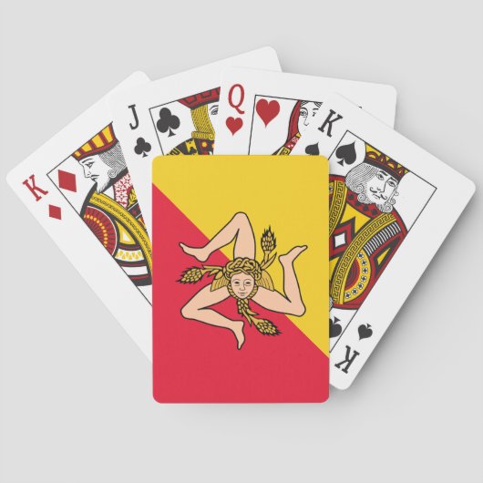 Sicilia Pokerkaarten (Achterkant)