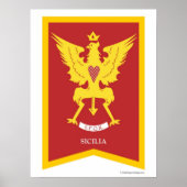 Sicilia Regio Sicilië — Poster van de regio Sicili (Voorkant)