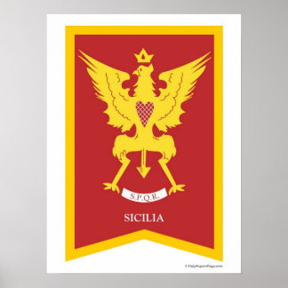 Sicilia Regio Sicilië — Poster van de regio Sicili