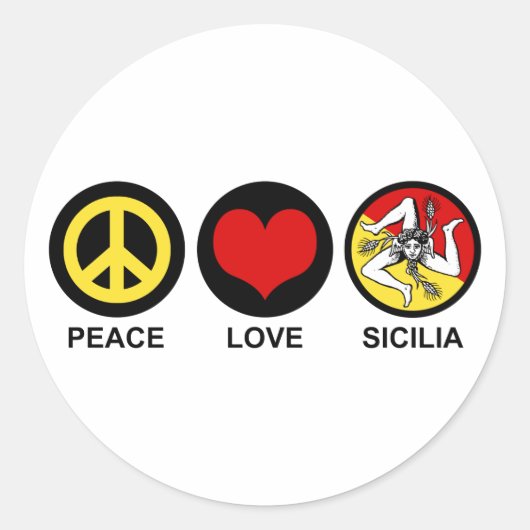 Sicilia Ronde Sticker (Voorkant)