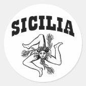 Sicilia Ronde Sticker (Voorkant)