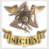 Sicilia Sicilia Sticker symbool Trinacria (Vel)