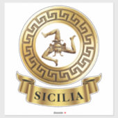 Sicilia Sicilia Trinacria-symbool Sticker (Vel)