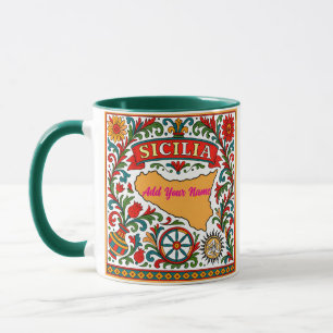 Sicilia Siciliaans ontwerp (aanpassen met naam) Mok