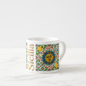 Sicilia Siciliaans patroon Espresso Kop (Voorkant rechts)