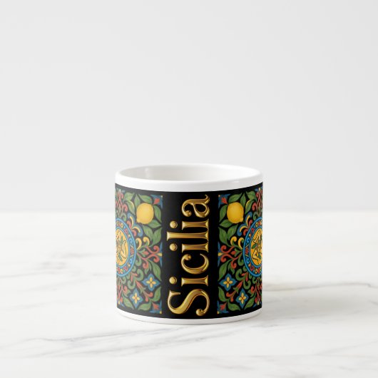 Sicilia Siciliaans patroon Espresso Kop (Voorkant)