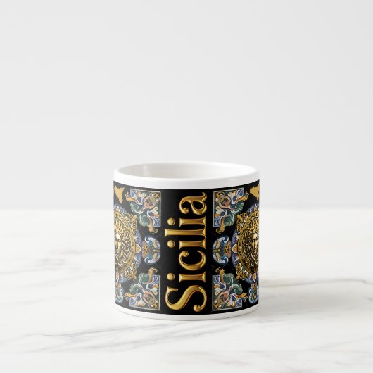 Sicilia Siciliaans patroon Espresso Kop (Voorkant)