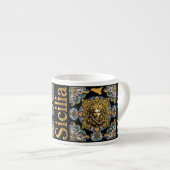 Sicilia Siciliaans patroon Espresso Kop (Voorkant rechts)