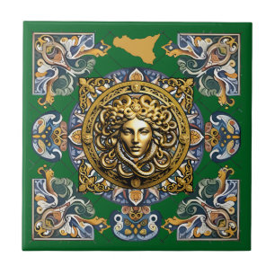 Sicilia Siciliaans patroon  Tegeltje