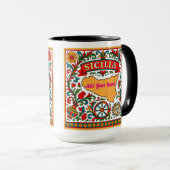 Sicilia Sicilian Design (customize with name) Mok (Voorkant rechts)