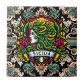 Sicilia Sicilian Design Tegeltje (Voorkant)