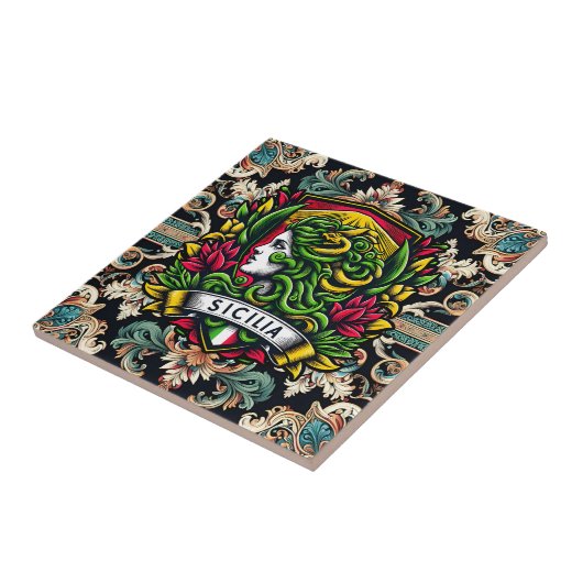 Sicilia Sicilian Design Tegeltje (Zijkant)
