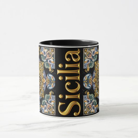 Sicilia Sicilian Pattern Classic Mok, 11 oz Mok (Midden)