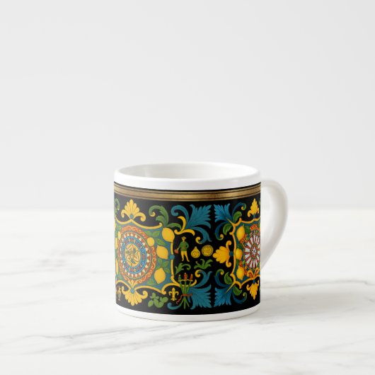 Sicilia Sicilian Pattern Espresso Cup Espresso Kop (Voorkant rechts)