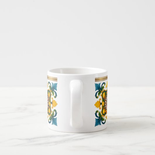 Sicilia Sicilian Pattern Espresso Cup Espresso Kop (Achterkant)