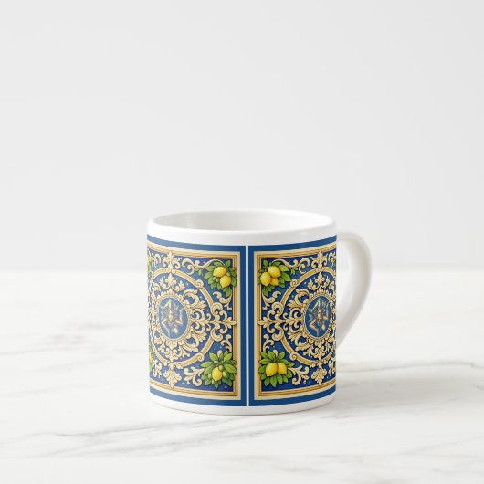 Sicilia Sicilian Pattern Espresso Cup Espresso Kop (Voorkant rechts)