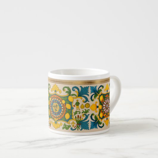 Sicilia Sicilian Pattern Espresso Cup Kop (Voorkant rechts)