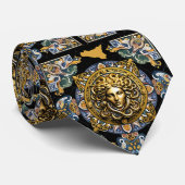 Sicilia Sicilian Pattern  Stropdas (Opgerold)