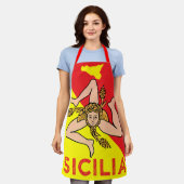 Sicilia Sicilië All-Over Print Schort (Gedragen)