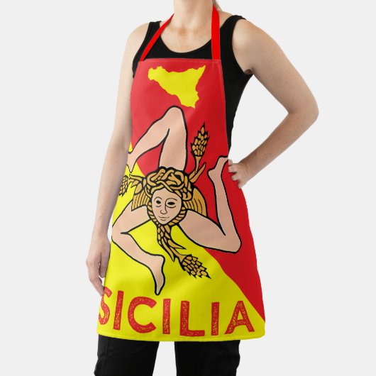 Sicilia Sicilië All-Over Print Schort (Insitu)