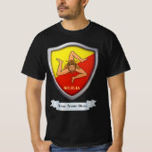 Sicilia/Sicilië Emblem  T-Shirt (Voorkant)