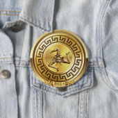 Sicilia (Sicilië) Golden Pin-Button Ronde Button 4,0 Cm (In situ)