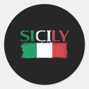 Sicilia Sicilië Italië Europa Vakantie reizen Ronde Sticker