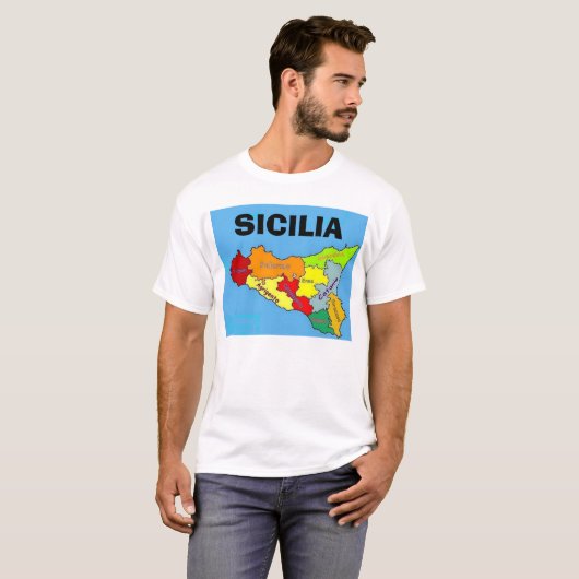 Sicilia, Sicilië T-shirt (Voorkant volledig)
