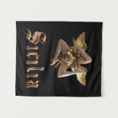 Sicilia/Sicilië Trinacria Tapestry Wandkleed (Voorkant (horizontaal))