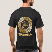 Sicilia (symbool Trinacria) Golden T-Shirt (Achterkant)