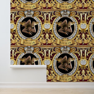 Sicilia (Trinacria) de Italiaanse Medusa Designer Behang