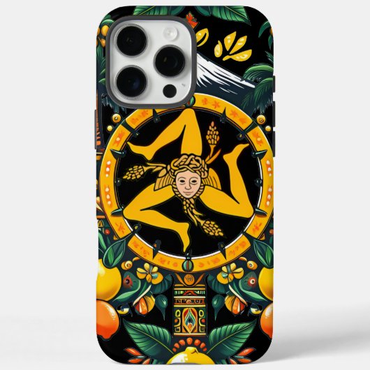 Sicilia Trinacria iPhone 16 Pro Max hoesje (Achterkant)