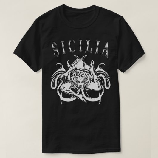 Sicilia Trinacria Italië Gift for Proud Siciliano T-shirt (Design voorkant)