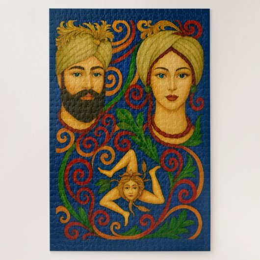Sicilia Trinacria Jigsaw Puzzle Legpuzzel (Verticaal)