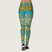 SICILIA Trinacria Siciliaanse kleuren Leggings (Achterkant)