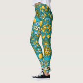 SICILIA Trinacria Siciliaanse kleuren Leggings (Links)