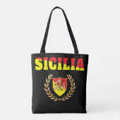 Sicilia Trinacria Tote Bag (Achterkant)