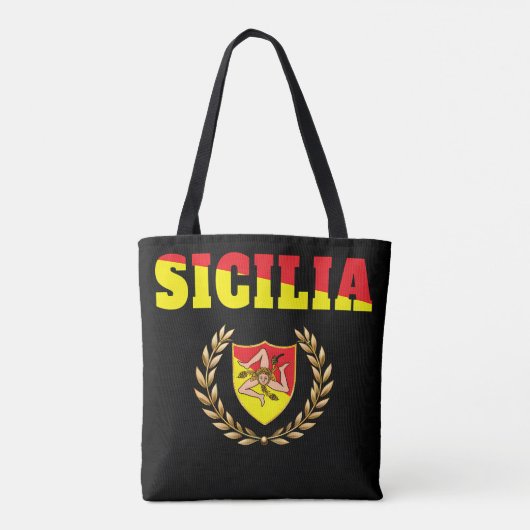 Sicilia Trinacria Tote Bag (Achterkant)