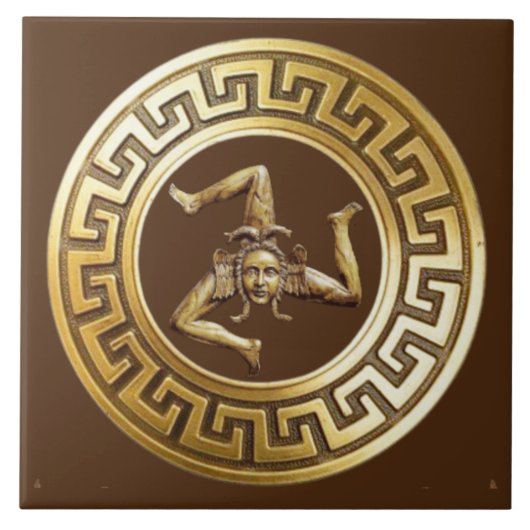 Sicilia Trinacria Wall Tegel Tegeltje (Voorkant)