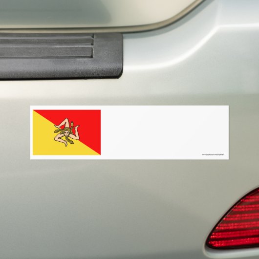 Sicilia vlag bumpersticker (Op auto)