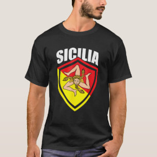Sicilia Vlag Sicilië Palermo Italië T Shirt