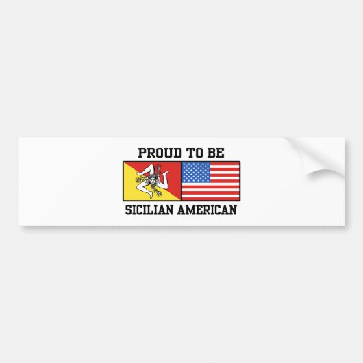 Siciliaans Amerikaans Bumpersticker (Voorkant)